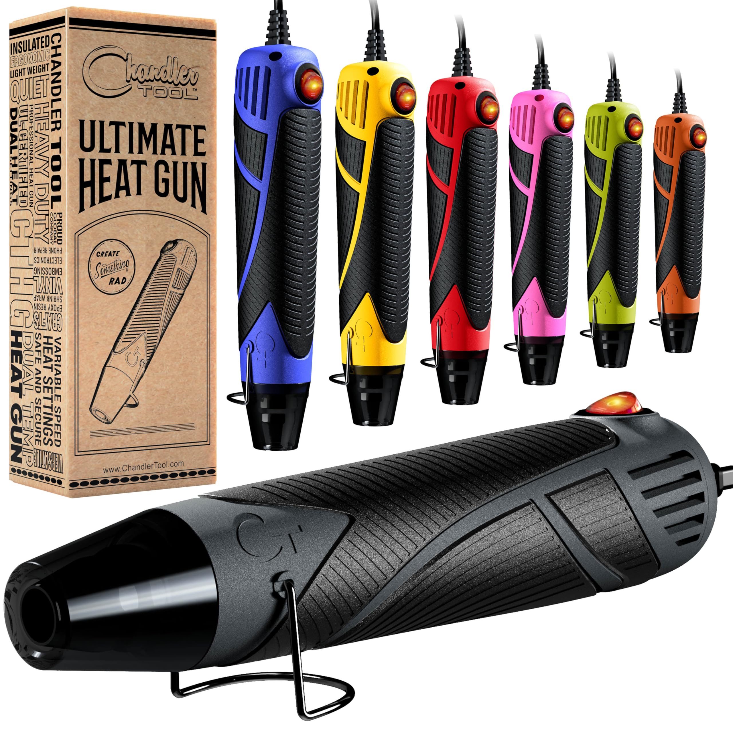 Heat Gun for Crafting, Mini Dual Temp Hot Air Gun Tool for Epoxy Resin, Shrink Wrapping, Vinyl Wrap, Embossing, Electronics, Candle Making, Sublimation, Phone Repair & DIY (Grey/Black)
