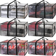 ClearSpace Oversized Moving Bags or Storage Bag – Large Moving Tote with Carry Belt, Zippers & Handles – Reinforced Packing Bags for Moving, Student Apartments, Holiday Storage, 6 Pack