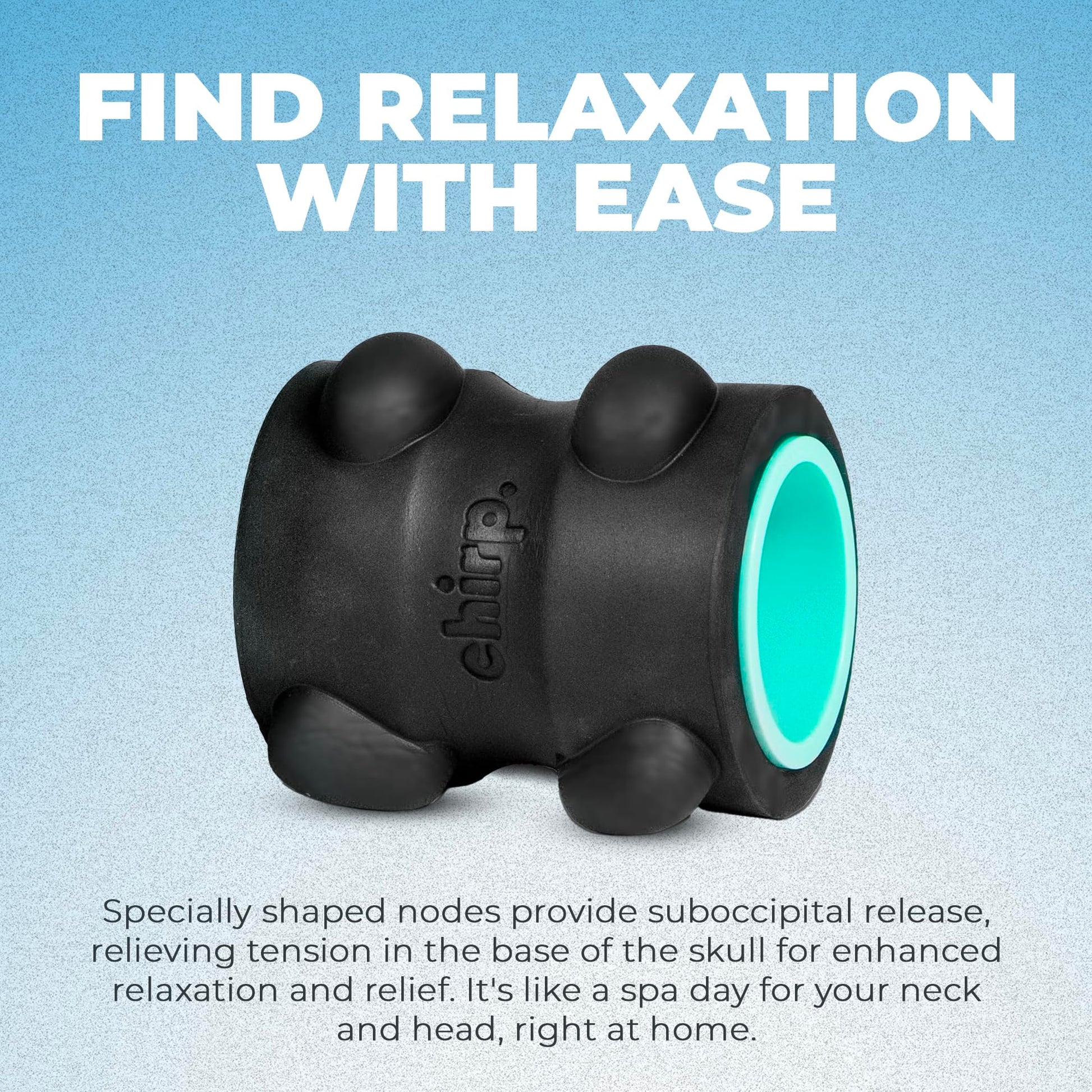 Chirp Wheel XR Massage Roller for Neck & Headache Relief – Rejuvenate Body, Spinal Care & Tension Through Thumb Pressure Release | High-Density Foam for Physical Therapy, 500lbs Capacity, 4" Mint