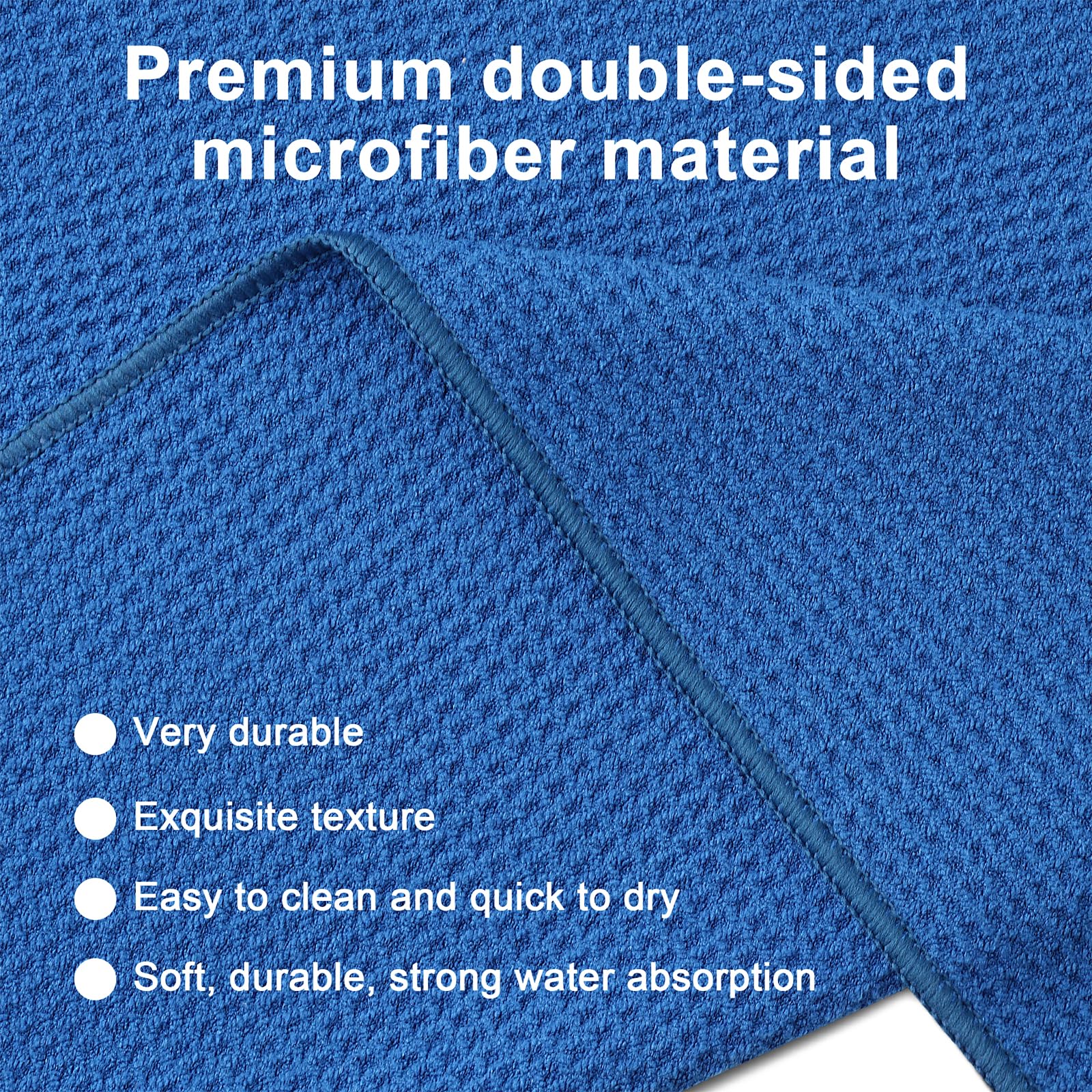 SPOROKET 3 Pack Golf Towel (16" x 16") with Carabiner Clip, Microfiber Golf Towels for Golf Bags Accessories for Men (Gray, Blue, Black)