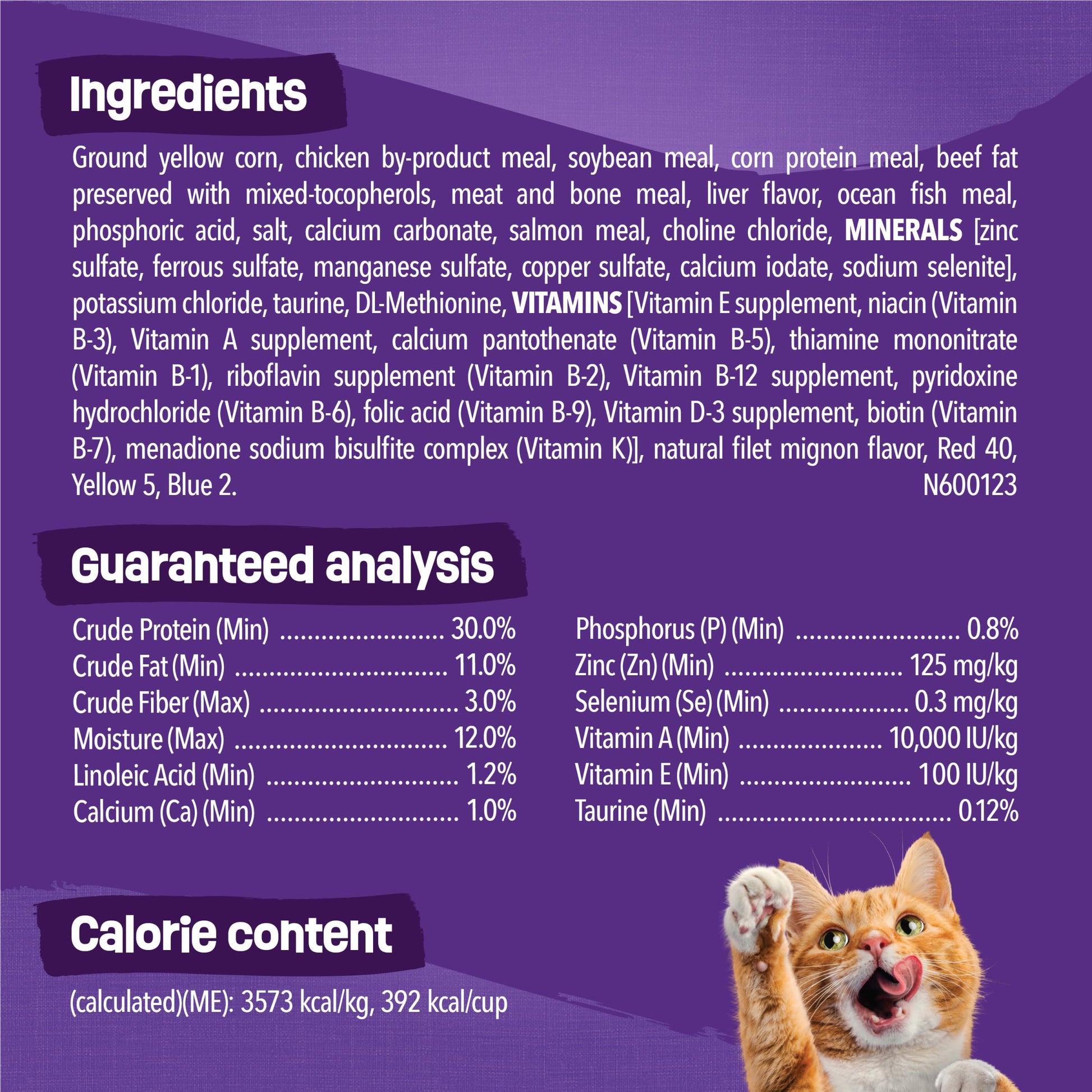 Purina Friskies Cat Food Surfin and Turfin Favorites Flavors of Chicken, Whitefish, Salmon and Filet Mignon - (Pack of 4) 3.15 lb. Bags