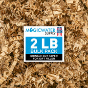 MagicWater Crinkle Cut Paper for Gift Baskets - 2LB Kraft - Perfect for Shredded Paper Filler, Basket Filler, Gift Boxes, Bridesmaid Gifts, Halloween Stuffers & More – Ideal for All Occasions