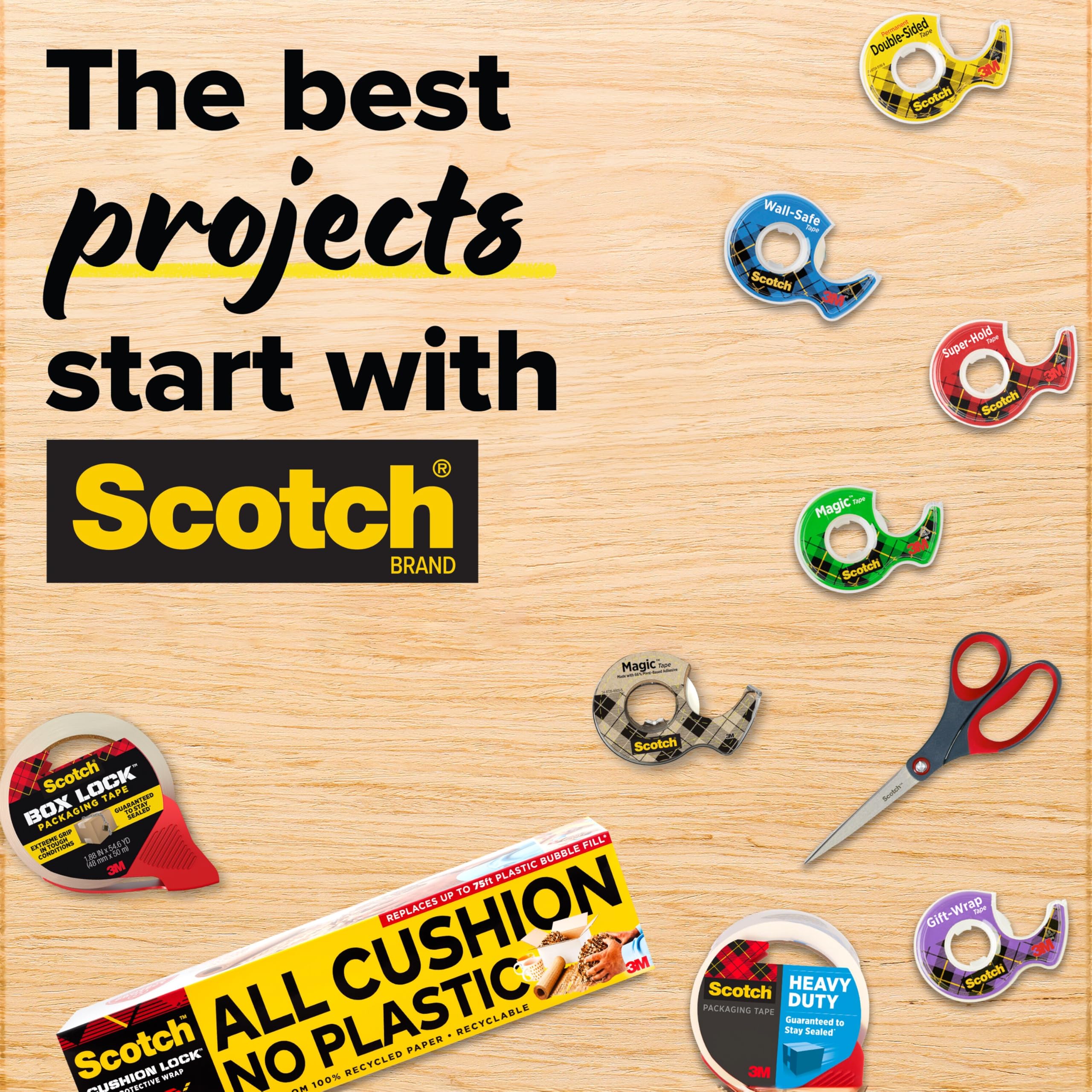 Scotch Desktop Tape Dispenser, Black Two-Tone, 1 Dispenser/Pack (C60-BK)
