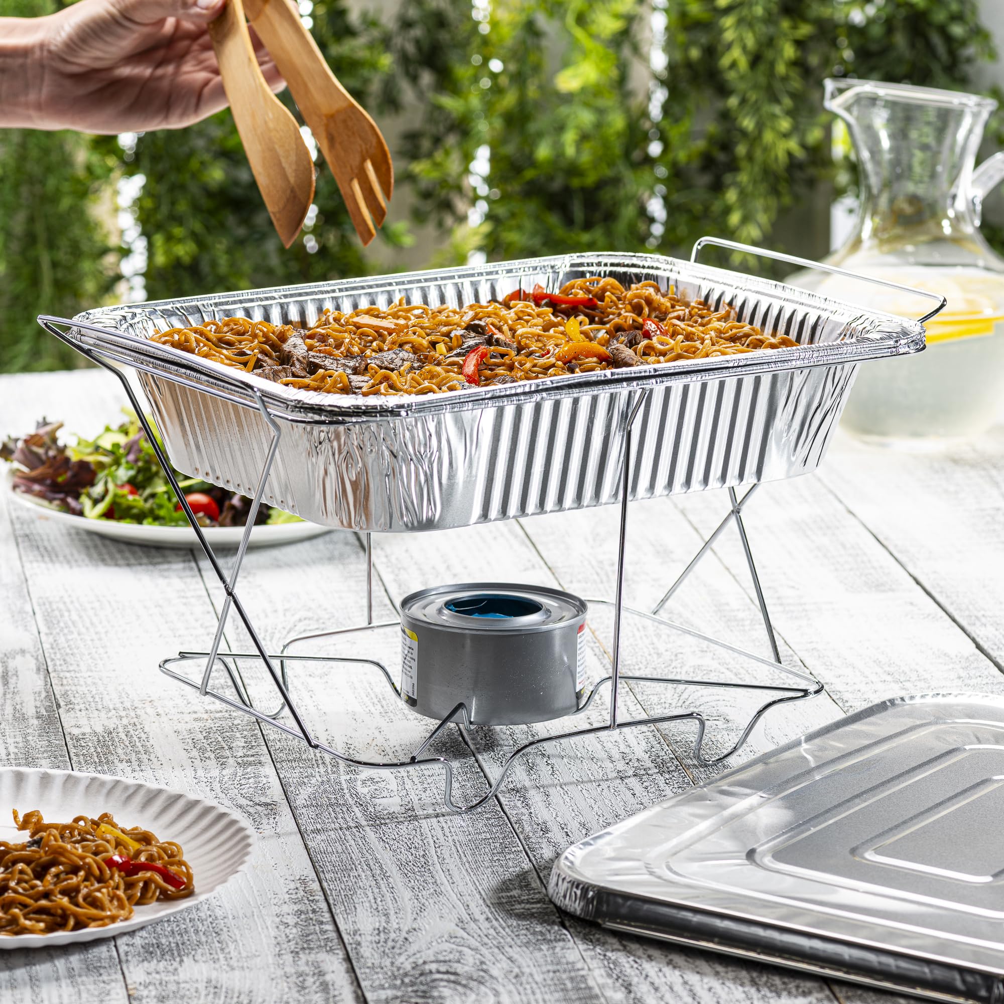 GUSTO [30 Count 9x13 Inch Aluminum Pans, Half Size Deep Steam Foil Pans - Table Pans for Baking, Cooking, Heating, Storing and Food Prepping - (Formerly Comfy Package)
