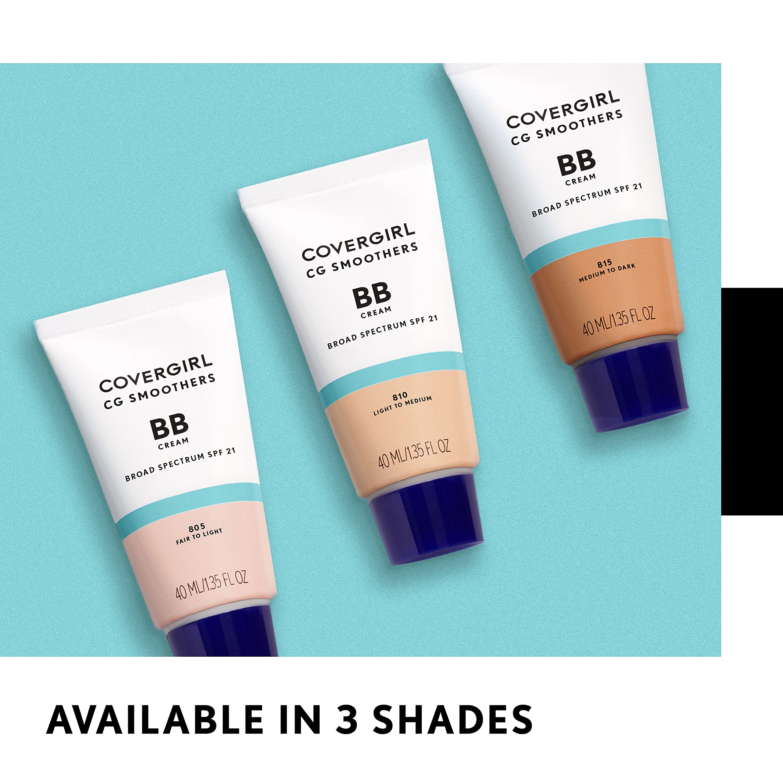 COVERGIRL Smoothers Lightweight BB Cream, 1.35 Fl Oz, Light to Medium Skin Tones, Bb Cream with SPF, Bb Cream Foundation, Improves Skin Elasticity, Blends Effortlessly with Skin Tone, Lightweight Formula