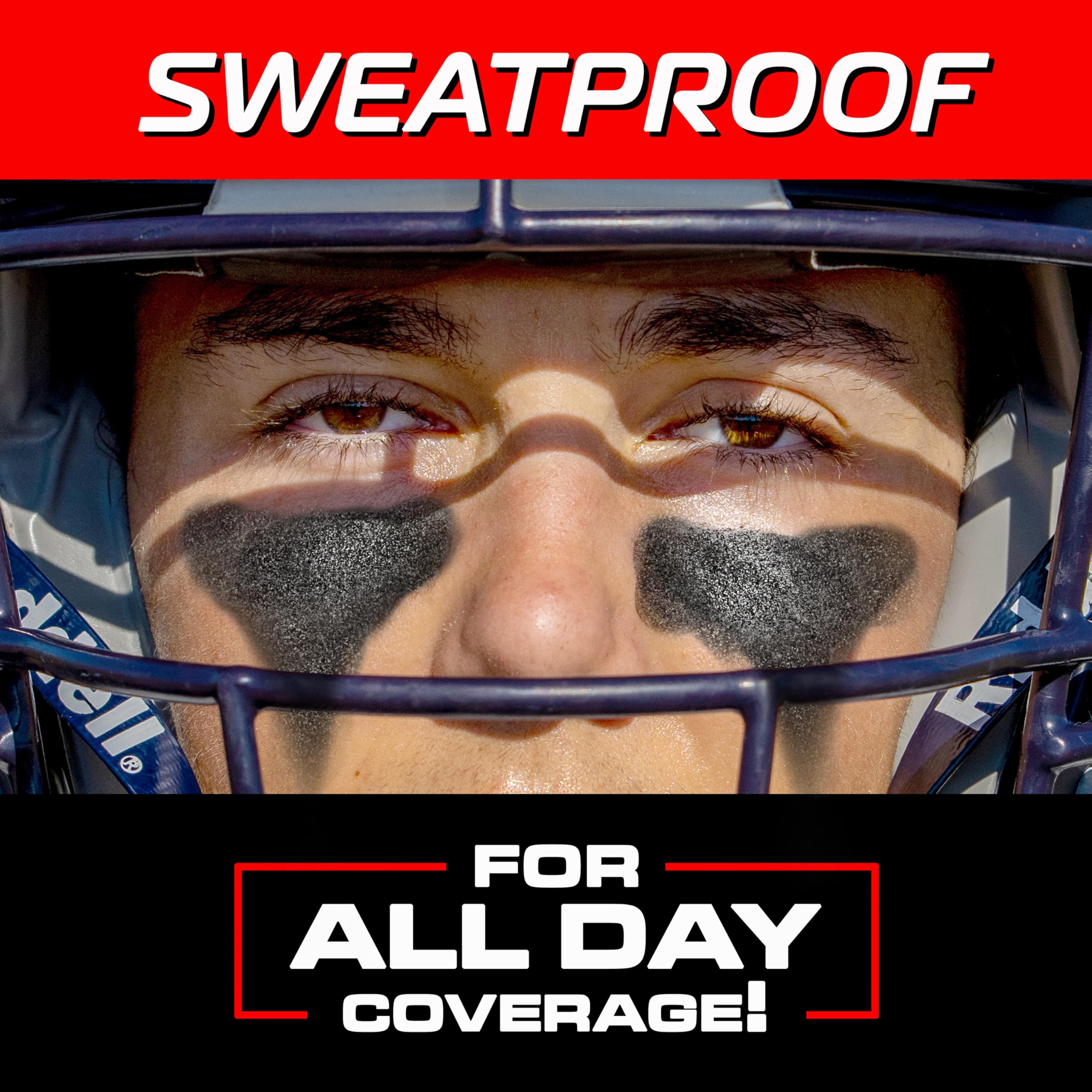 GoSports Anti Glare Eye Black Sports Stick for Football, Baseball, Softball & More - 2 Pack Under Eye Sports Paint Sticks