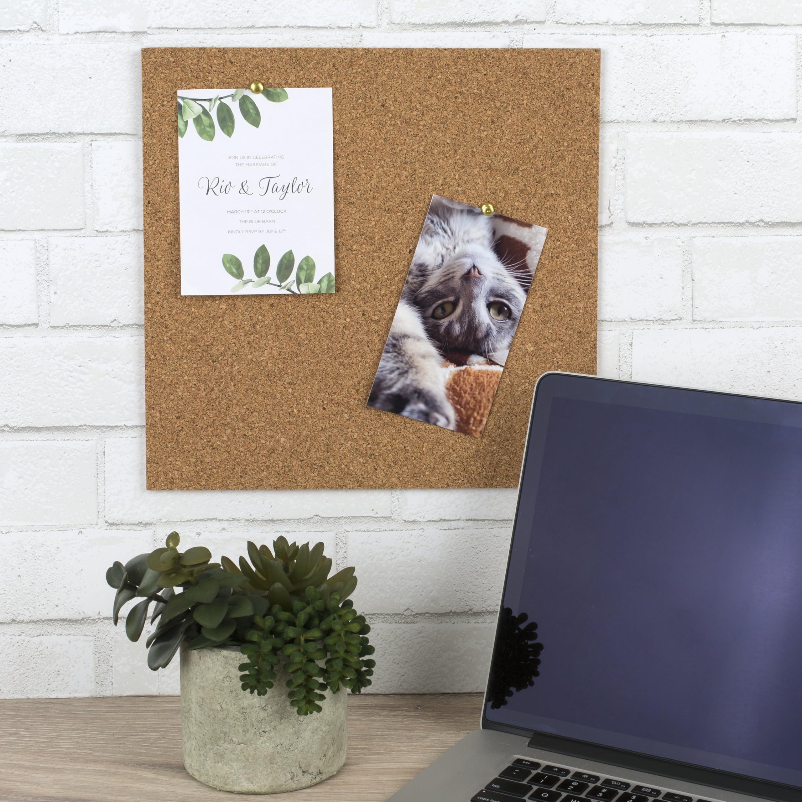 Quartet Cork Tiles, Bulletin Board Cork Panels 12" x 12" x 3/16", Natural, 4 Pack (102)