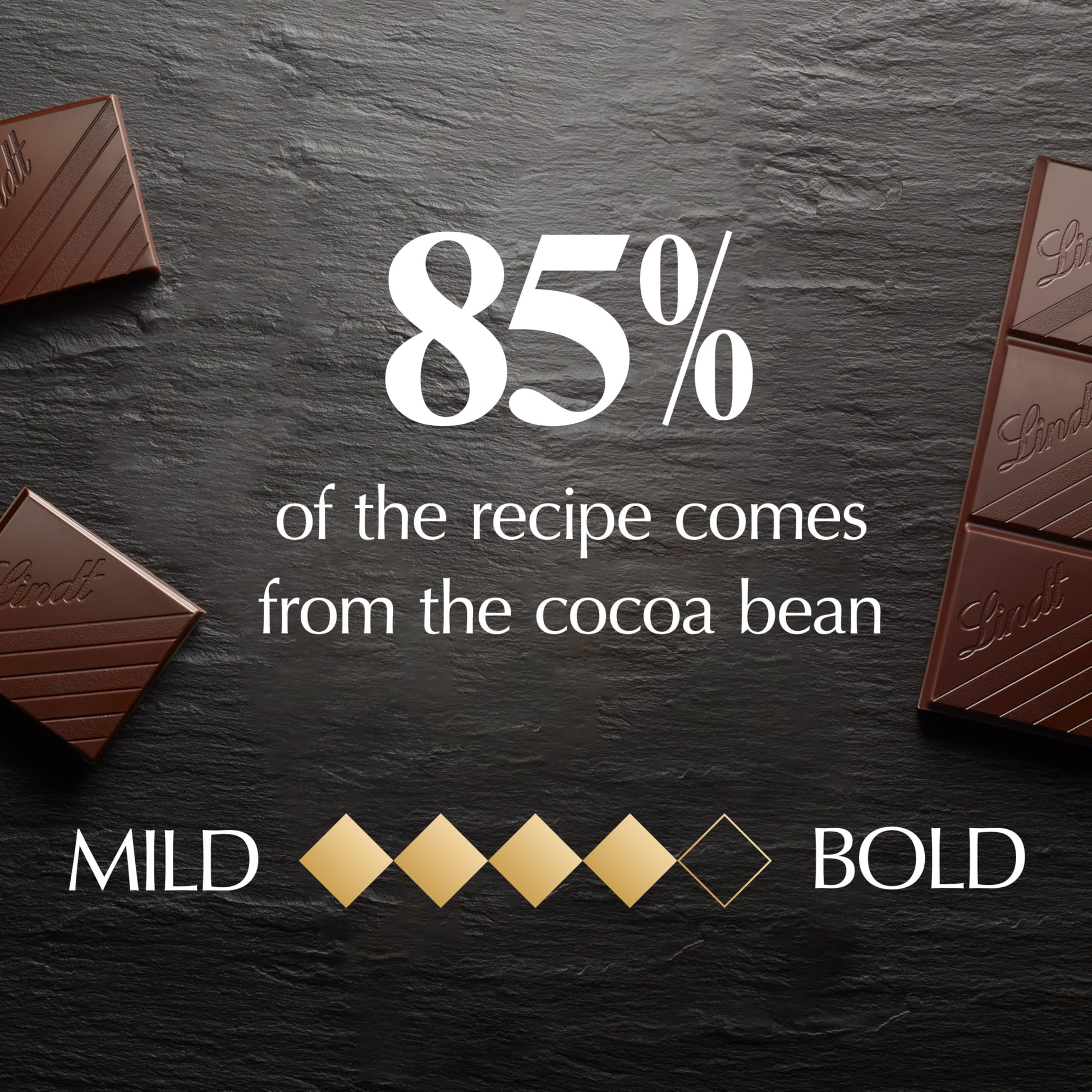 Lindt EXCELLENCE 85% Cocoa Dark Chocolate Candy Bar, Halloween Candy, 3.5 oz. Bar (12 Pack)