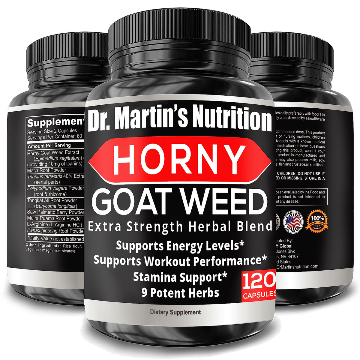 Super Stärke 1590mg Horny Goat Weed 120 Kapseln mit Maca Arginin & Ginseng - Steigern Sie Ihre Gesundheit, Trainingsleistung, Ausdauer & Energie auf natürliche Weise, Gelenkgesundheit für Männer & Frauen (120 Kapseln)