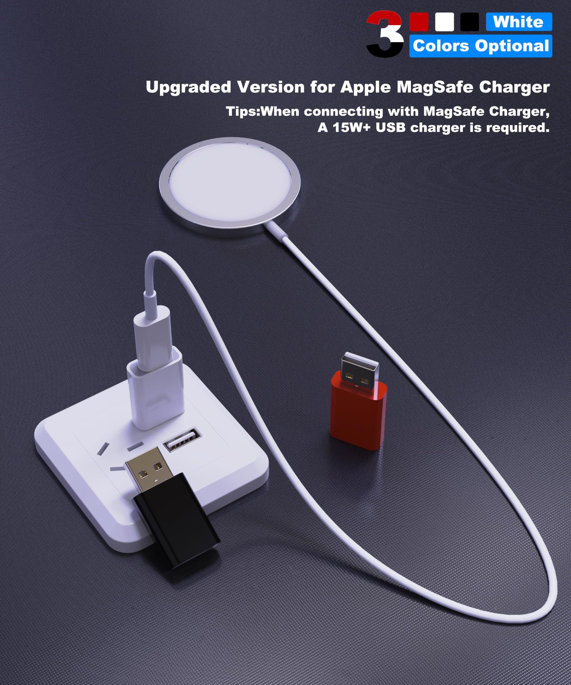 LMUBOY USB to USB C Adapter[Mfi Certified],USB-C Female to USB Male Charger Converter for Apple MagSafe Watch 10/9/8/7/SE/Ultra,Car,iPhone Air 17 16 15 14 13 Mini Pro Max,Samsung Galaxy,Pixel,CarPlay